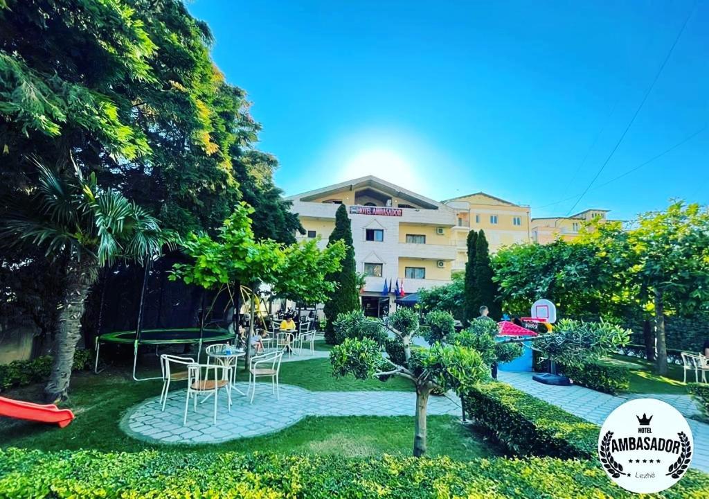 Hotel Ambasador Garden Lezhë Exteriör bild